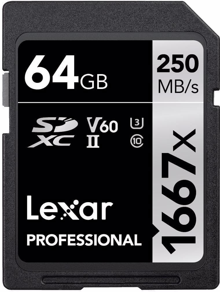 Original Lexar 1667x V60 250MB/s Flash Memory sd Cards 64gb 128GB